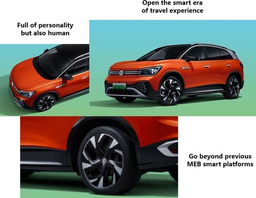 Dos carros inteiramente elétricos da esquerda de Volkswagen ID6 Crozz preço baixo 0km longo brandnew da milhagem SUV